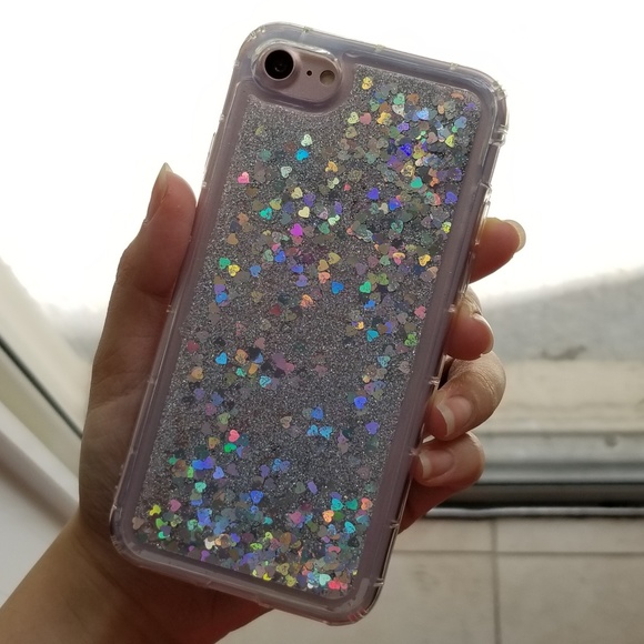 iPhone Silver Holographic Glitter Case - Picture 2 of 4